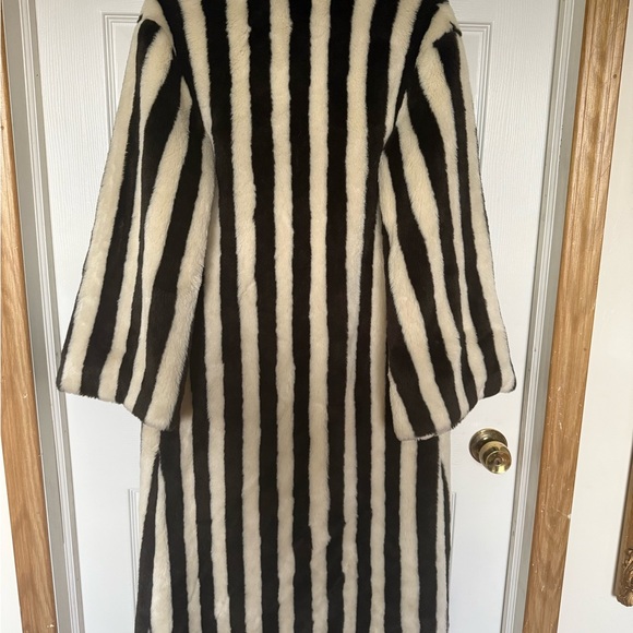 STAUD Brown and Cream Striped Coat - Picture 4 of 5